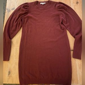 Wayf Maroon Sweater Dress